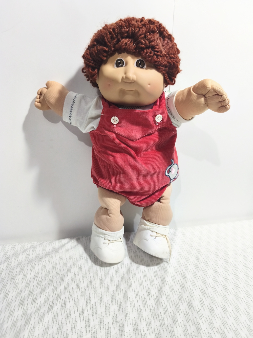 1985 Cabbage Patch Kid Boy Auburn Hair & Eyes Authentic CPK Clothes
